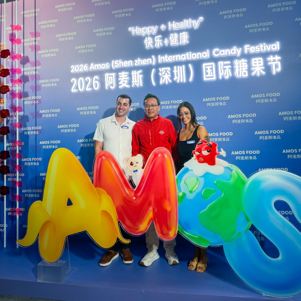 Josh and Bia at the 2026 Amos International Candy Festival in Shenzhen, China