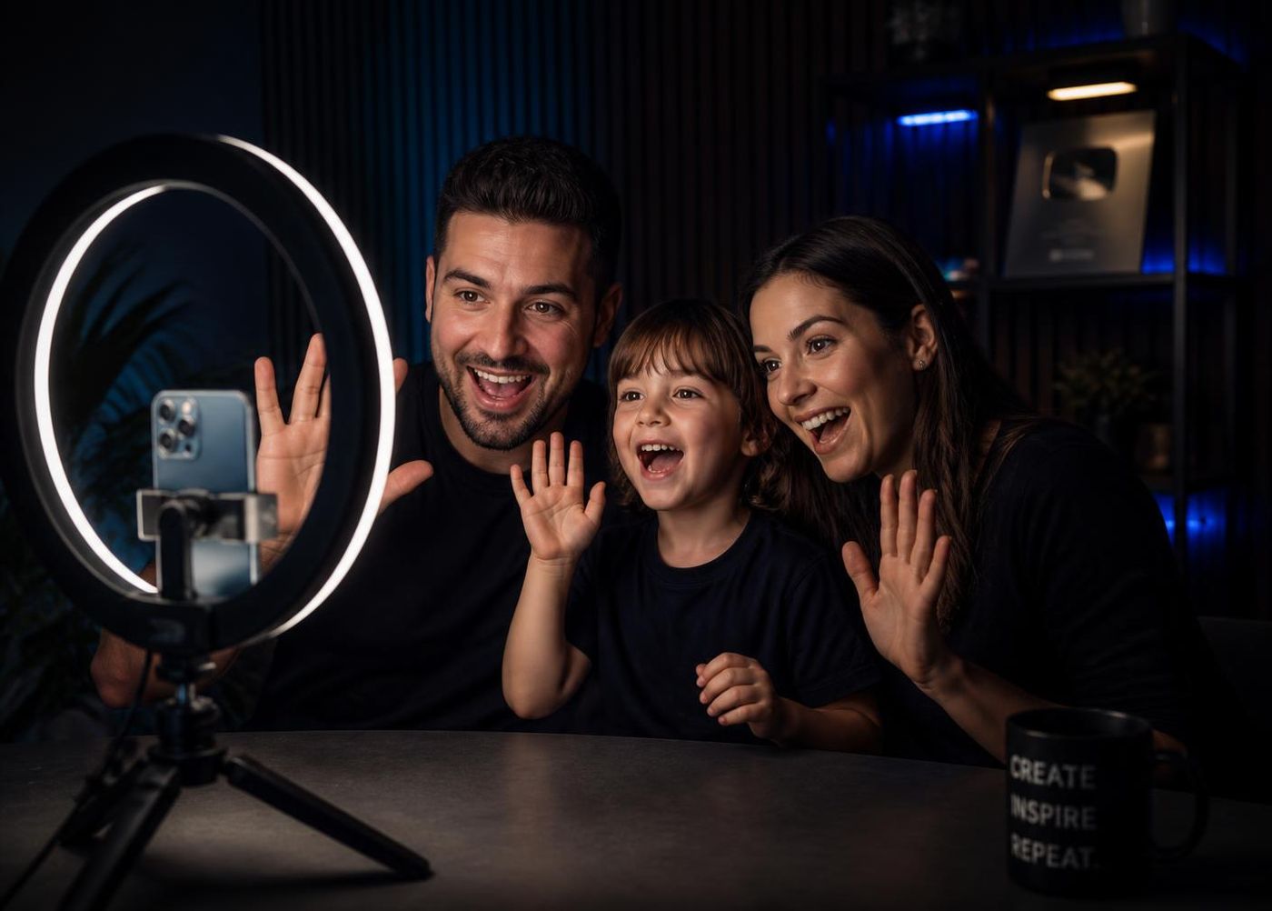 Behind the scenes of the creator family's studio shoot (placeholder image)